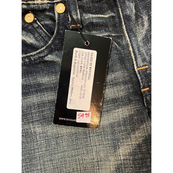 Rock & Republic Sienna Blue Jeans Women's Size 23 Dark Wash Denim NWT - Picture 4 of 8